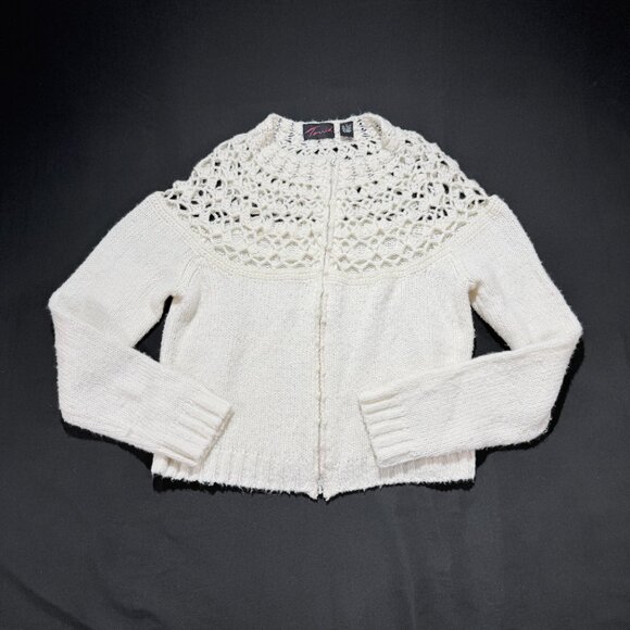 Torrid Women's Knit/Crochet Sweater Size 2 White Cropped - Picture 2 of 9